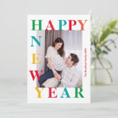 Happy New Year 2025写真カラフル シーズンカード (スタンド正面)