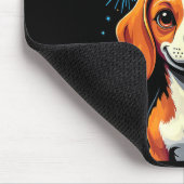 Happy New Year 2025 Eve Firework Dog Funny Beagle  マウスパッド (コーナー)