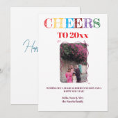 Happy New Year 2025 Family Greeting シーズンカード (正面/裏面)