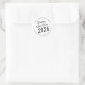 Happy New Year 2025 Script Return Name Address ラウンドシール (バッグ)