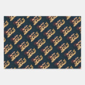 Happy New Year 2025 Sparkling Fireworks ラッピングペーパーシート (正面)