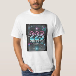 Happy New Year 2025 Tシャツのモダンデザイン Tシャツ