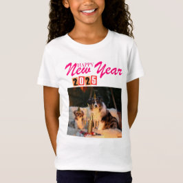 「Happy New Year 2025 Tシャツ – フェスティバル犬パーティー