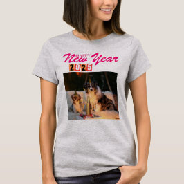 「Happy New Year 2025 T-shirts - Dogフェスティバルパーティー Tシャツ