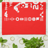 Happy New Year 2026 キッチンタオル (折り畳み)