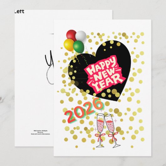Happy New Year 2026 シーズンカード (正面/裏面)