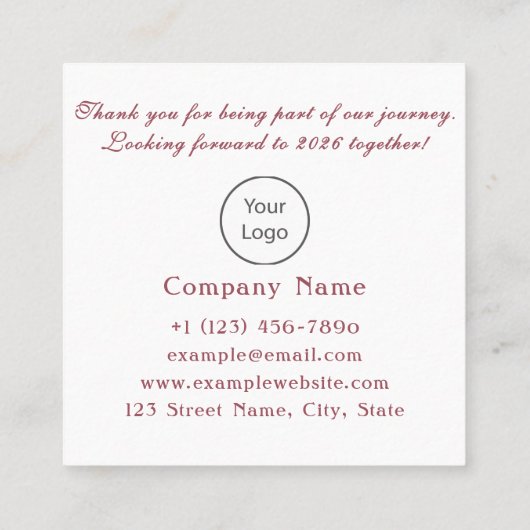 Happy New Year 2026 スクエア名刺 (裏面)