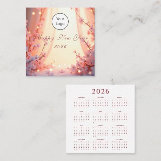 Happy New Year 2026 スクエア名刺 (正面/裏面)