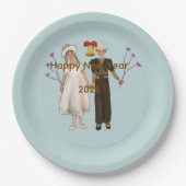 Happy New Year 2026 ペーパープレート (正面)