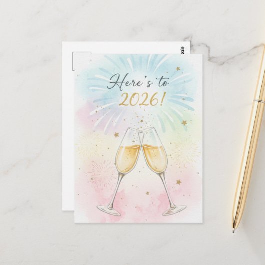 HAPPY NEW YEAR 2026 ポストカード (正面/裏面インサイチュ)