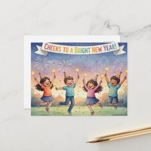 HAPPY NEW YEAR 2026  ポストカード (正面/裏面インサイチュ)