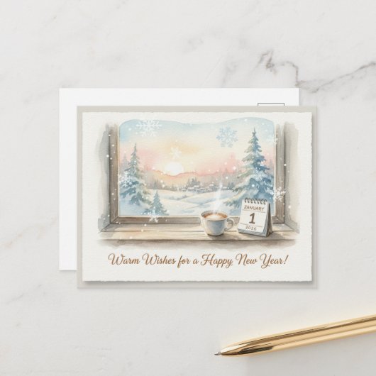 HAPPY NEW YEAR 2026  ポストカード (正面/裏面インサイチュ)