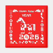 Happy New Year 2026 マグネット (正面)