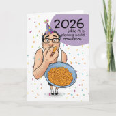 Happy New Year 2026 AI Artificial Intelligence シーズンカード (正面)