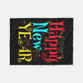 Happy New Year 2026 And Merry Christmas New Year E フリースブランケット (正面(横))