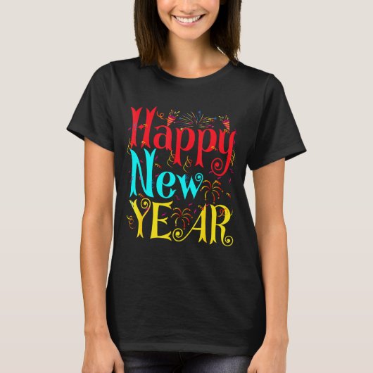 Happy New Year 2026 And Merry Christmas New Year E Tシャツ (正面)