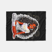 Happy New Year 2026 Black Girl Magic Melanin  フリースブランケット (正面(横))