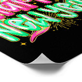 Happy New Year 2026 Brushstroke Coquette Firework  ポスター (角)