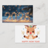 happy new year 2026 business card 名刺 (正面/裏面)