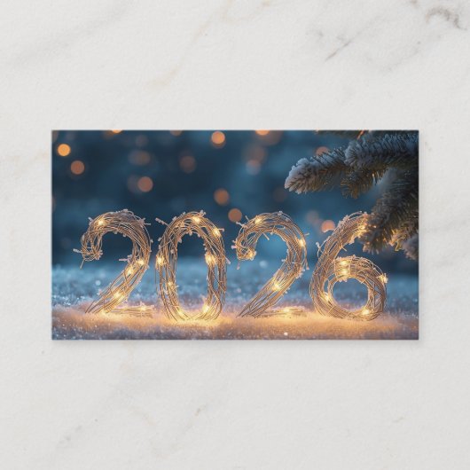 happy new year 2026 business card 名刺 (正面)