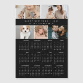 Happy New year 2026 Calendar Photo Collage black (正面)