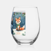 happy new year 2026 candlelight  ステムなしワイングラス (左)