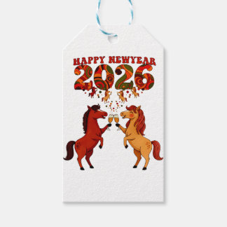 Happy New Year 2026 – Celebrating Horses with Cham ギフトタグ