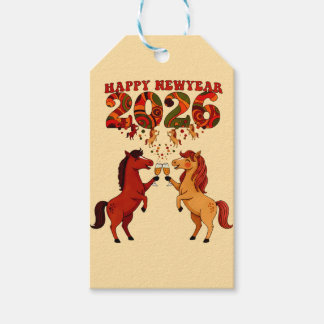 Happy New Year 2026 – Celebrating Horses with Cham ギフトタグ