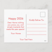 Happy New Year 2026 Celebration シーズンポストカード (裏面)
