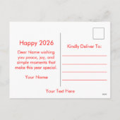 Happy New Year 2026 Celebration シーズンポストカード (裏面)