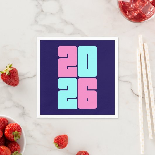 Happy New Year 2026 Celebration スタンダードカクテルナプキン (インサイチュ)
