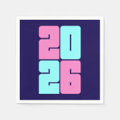 Happy New Year 2026 Celebration スタンダードカクテルナプキン (正面)