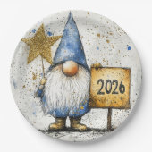 Happy New Year, 2026, Celebration ペーパープレート (正面)