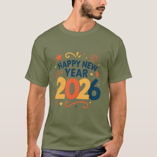 Happy New Year 2026 Celebration Classic T-Shirt Tシャツ (正面)