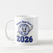 Happy New Year 2026 Celebration Design  コーヒーマグカップ (左)