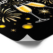 Happy New Year 2026 Celebration Design With Champa ポスター (角)