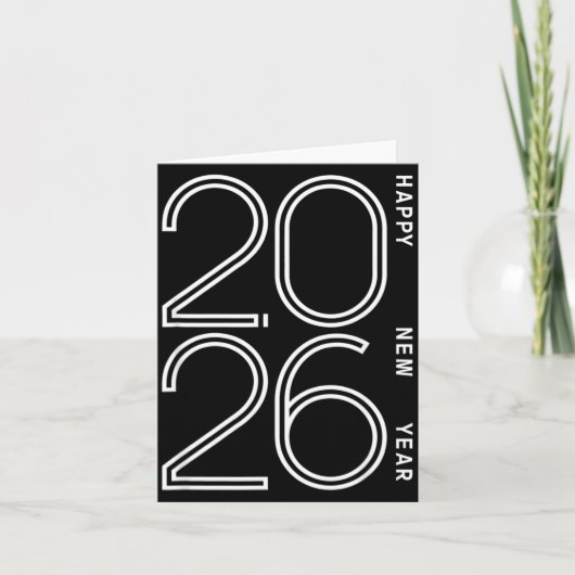 Happy New Year 2026 Celebration Eve Party Men Wome カード (正面)