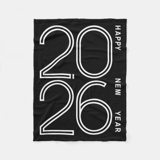 Happy New Year 2026 Celebration Eve Party Men Wome フリースブランケット (正面)