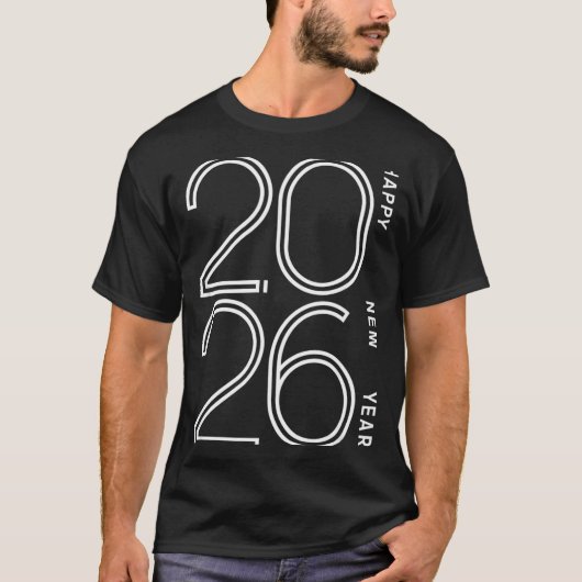 Happy New Year 2026 Celebration Eve Party Men Wome Tシャツ (正面)