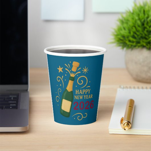 Happy New Year 2026 Champagne | 8oz Paper Cup 紙コップ (インサイチュ)