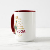 Happy New Year 2026 Champagne | Combo Mug マグカップ (正面左)