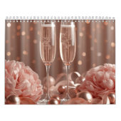 happy new year 2026 champagne glow カレンダー (カバー)