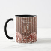 happy new year 2026 champagne lights mug マグカップ (左)