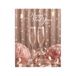 happy new year 2026 champagne luxury metal print メタルプリント