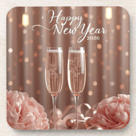 happy new year 2026 champagne sparkle coasters コースター