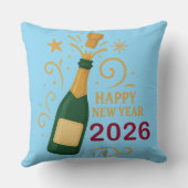 Happy New Year 2026 Champagne | Throw Pillow 20" クッション (裏面)