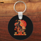 Happy New Year 2026 Chinese New Year Horse Zodiac  キーホルダー (正面)