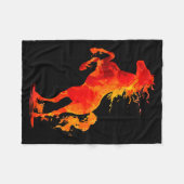 Happy New Year 2026 Chinese New Year Horse Zodiac  フリースブランケット (正面(横))