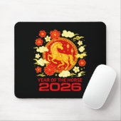 Happy New Year 2026 Chinese New Year Horse Zodiac  マウスパッド (マウス)