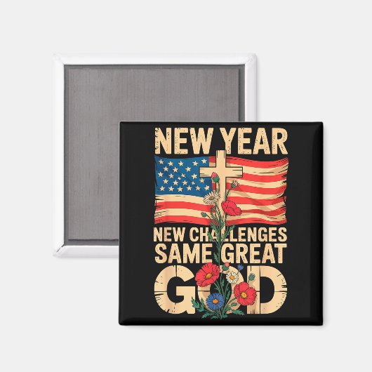 Happy New Year 2026 Christian Challenges Same Grea マグネット (正面/裏面)